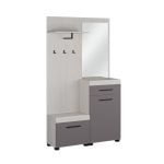 Predsoblje Genova Snežni hrast – Antracit