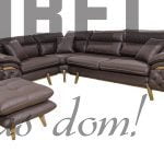 Ugaona garnitura MAJA 220X300 BRAON SA TABURE