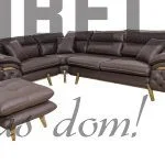 Ugaona garnitura MAJA 220X300 BRAON SA TABURE