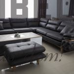 Ugaona garnitura MAJA CRNA 300X300CM SA TABURE