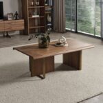 Klub sto ms 43 puno drvo sa bronze metalne nogare 130x75 cm