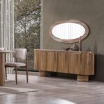 Visoka komoda milano drvo sa ogledalom