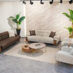 Garnitura Zara 3+3+1 Kombinacija Braon i Bež Boje