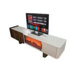 Tv Komoda Belo Braon Kamin Nova - Image 2