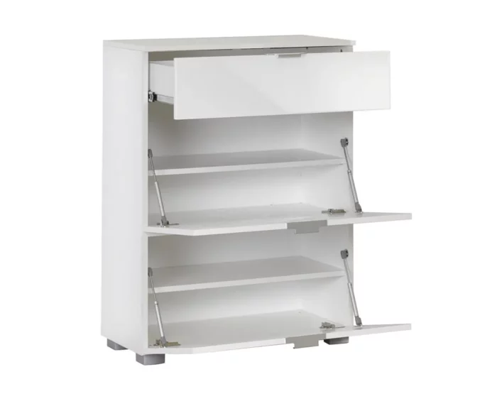 Predsoblje ELEGANCE LINE Cipelar 80 Belo Sjaj - Image 3