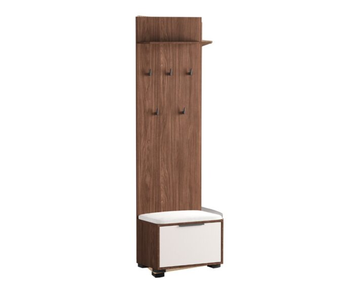 Predsoblje Smart – Komoda sa čivilukom Orah Kašmir - Image 1