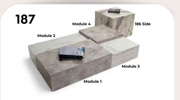 Klub Sto Set Marble - Image 3