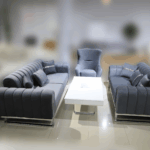 Garnitura Berlin 3-2-1 Sivo - Srebro