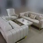 Garnitura Berlin 3-2-1 Bež Zlatno