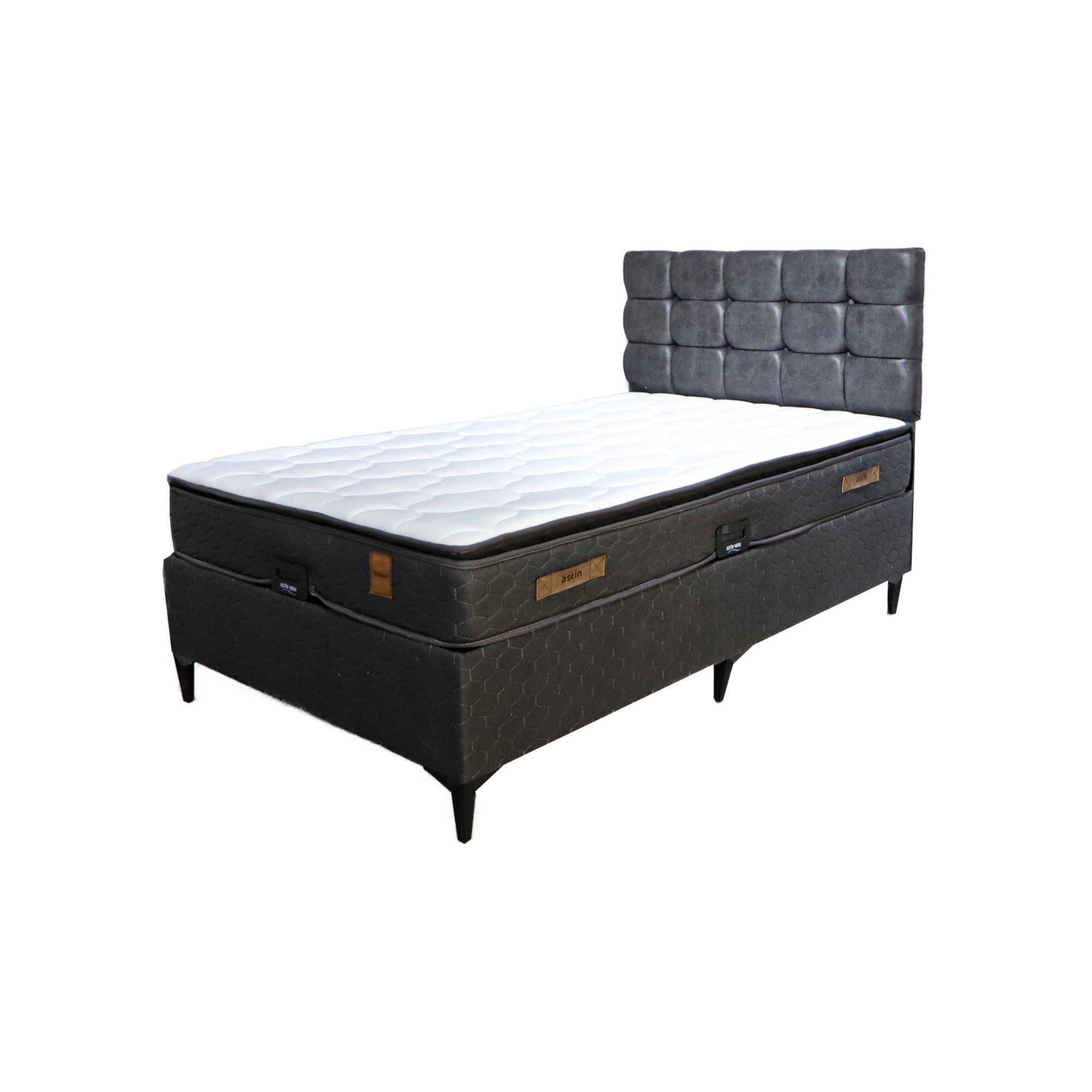 krevet 0 Boxspring Krevet Duke 120x200 Sivo - Image 1