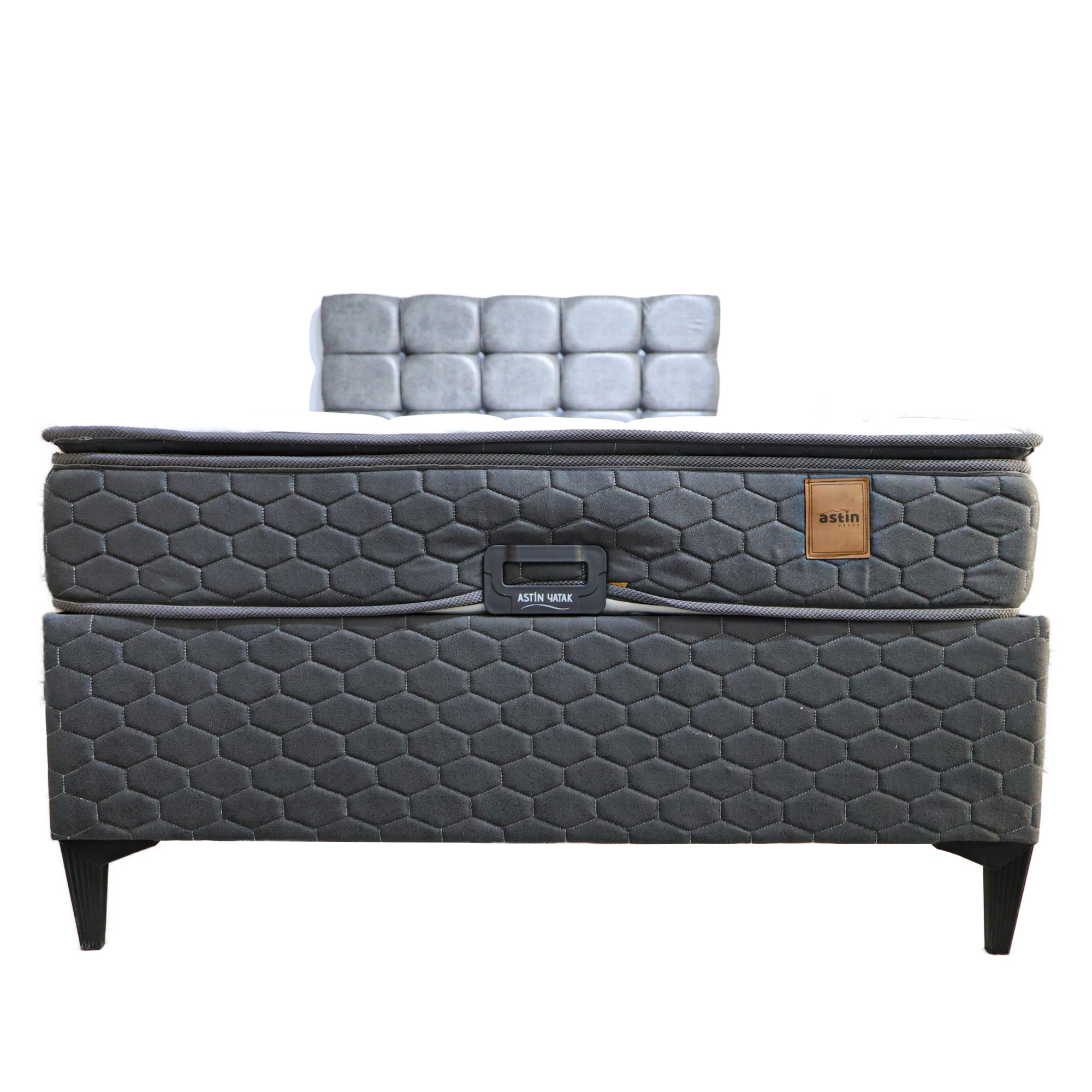 krevet 3 Boxspring Krevet Duke 120x200 Sivo - Image 4