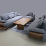 Garnitura Lima Sivo 3+3+1