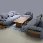 Garnitura Lima Sivo 3+3+1