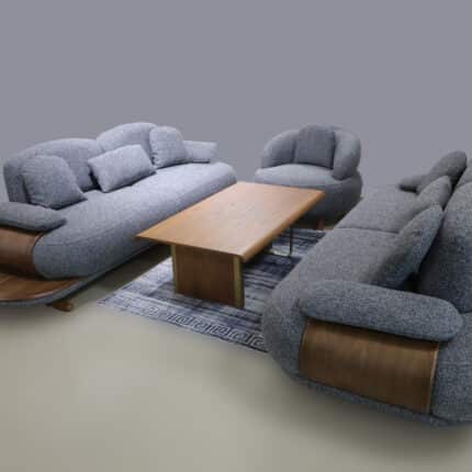 Garnitura Lima Sivo 3+3+1