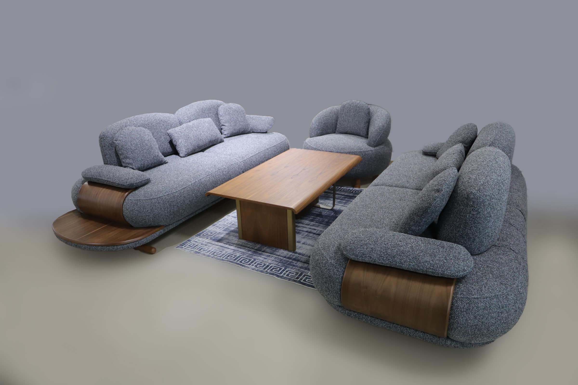 lima sivo 2 Garnitura Lima Sivo 3+3+1 - Image 1