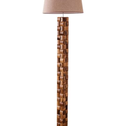 Elegantna podna ml 332 lampa sa ukrasnim drvenim detaljima