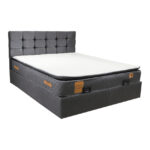 Box Spring Krevet Duke 160 x 200 sivo