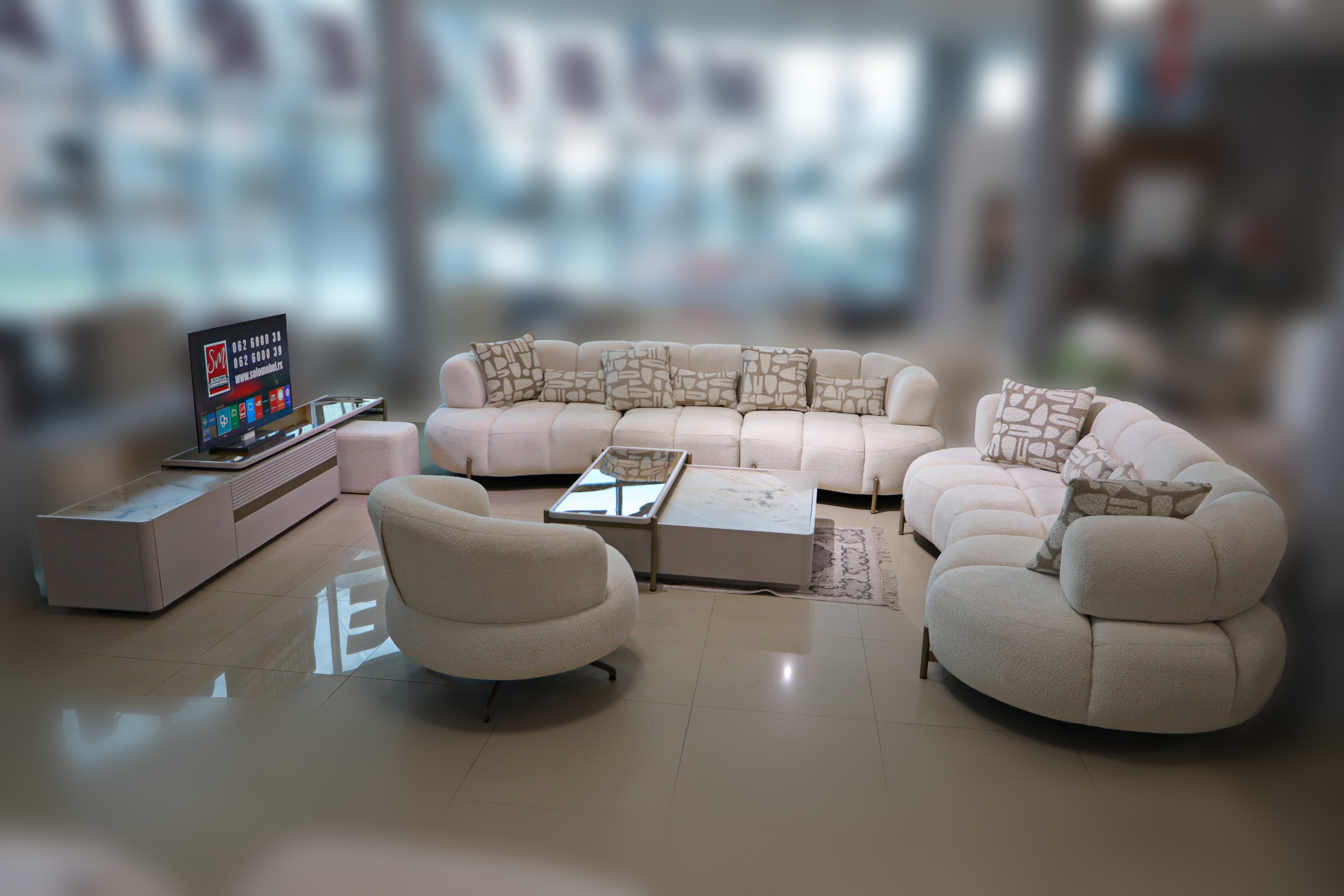 IMG_7087 Garnitura 4+3+1 Liva – bež - Image 1