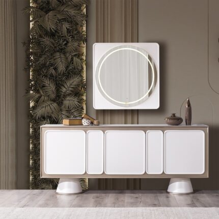 Visoka komoda Lotus sa ogledalom