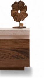 Klub sto 187 modularni travertin drvo - Image 8